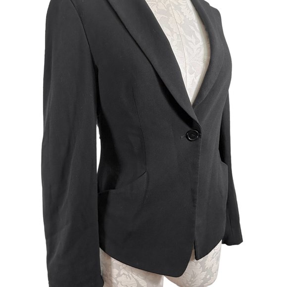 BCBG Max Azria Sheer Back Knotted Blazer Black Women's Small LFX4C374 - Picture 9 of 15